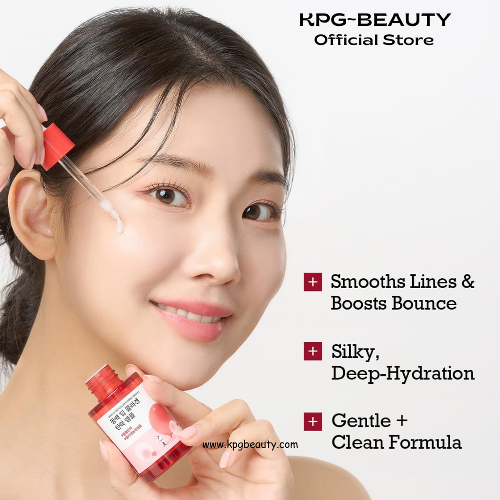 ROUND LAB Camellia Deep Collagen Firming Ampoule 1.01 Fl Oz, Hydrating and Elasticity-Enhancing Facial Serum with Multi Collagen for Smooth Fine Line and Firm Skin, Pore Tightening, Korean Skincare Round Lab