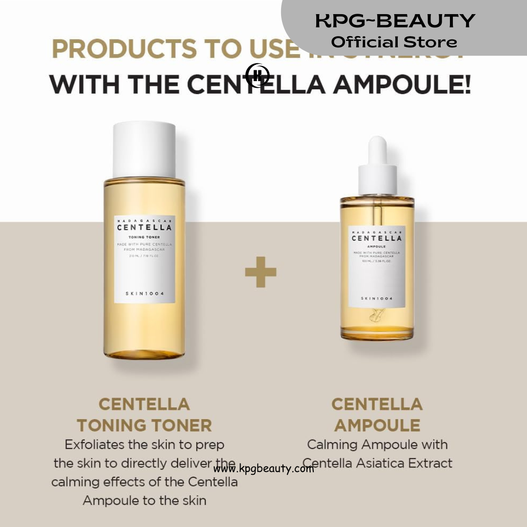 SKIN1004 Madagascar Centella Asiatica Ampoule Facial Serum |100% Centella Asiatica Extract for Soothing Sensitive and Acne-prone Skin, 30ml KPG BEAUTY