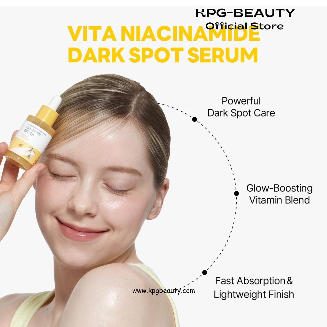 ROUND LAB Vita Niacinamide Dark Spot Serum 1.01 Fl Oz, Radiance-Boosting and Dark Spot Correcting Face Serum with Vitamin C, Improves Uneven Skin Tone, and Enhances Skin Clarity, Korean Skincare Round Lab