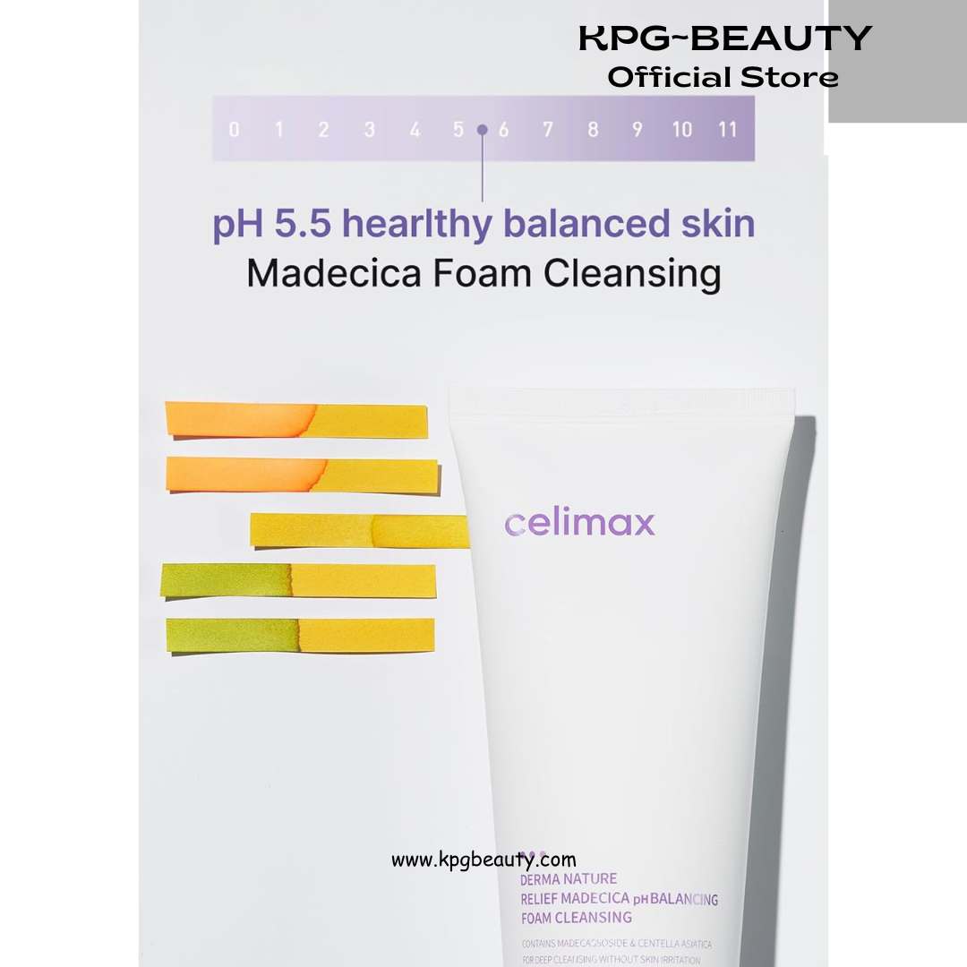 celimax Derma Nature Relief Madecica pH Balancing Foam Cleansing | Foaming Face Wash Cleanser, Hydrating, Soothing, Moisturizing, 150ml Celimax