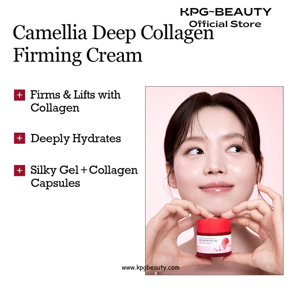 ROUND LAB Camellia Deep Collagen Firming Cream 1.69 Fl Oz, Elasticity-Enhancing Face Moisturizer with Multi-Collagen for Long-lasting Hydration, Smooth and Firm Skin, Pore Tightening, Korean Skincare Round Lab