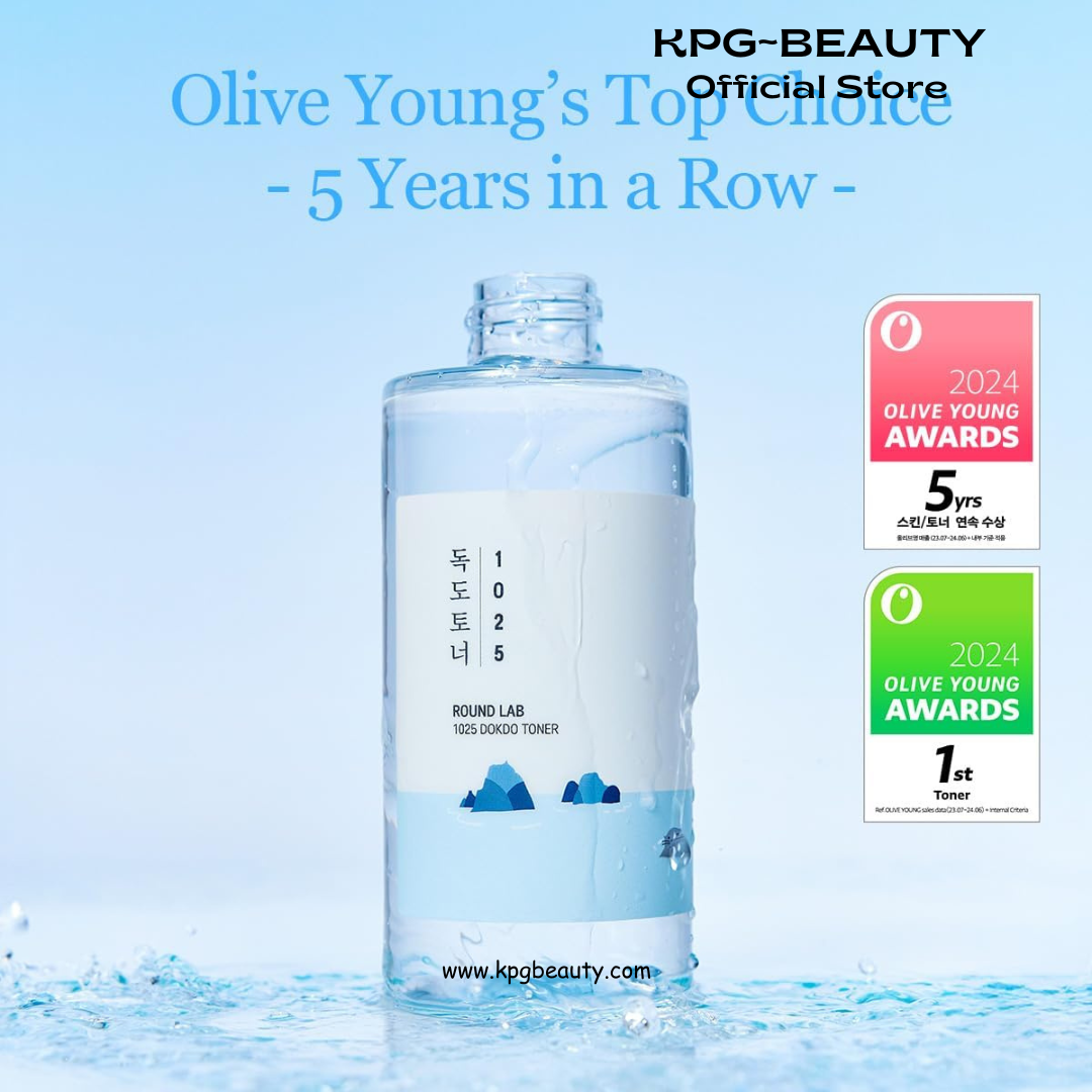 ROUND LAB 1025 Dokdo Toner 6.76 Fl Oz, Oil Control and Reduces Excess Sebum, Gentle Exfoliating Facial Toner, Deep Sea Water for Moisturization, Soft Finish Without Stickiness, Korean Skin Care Round Lab