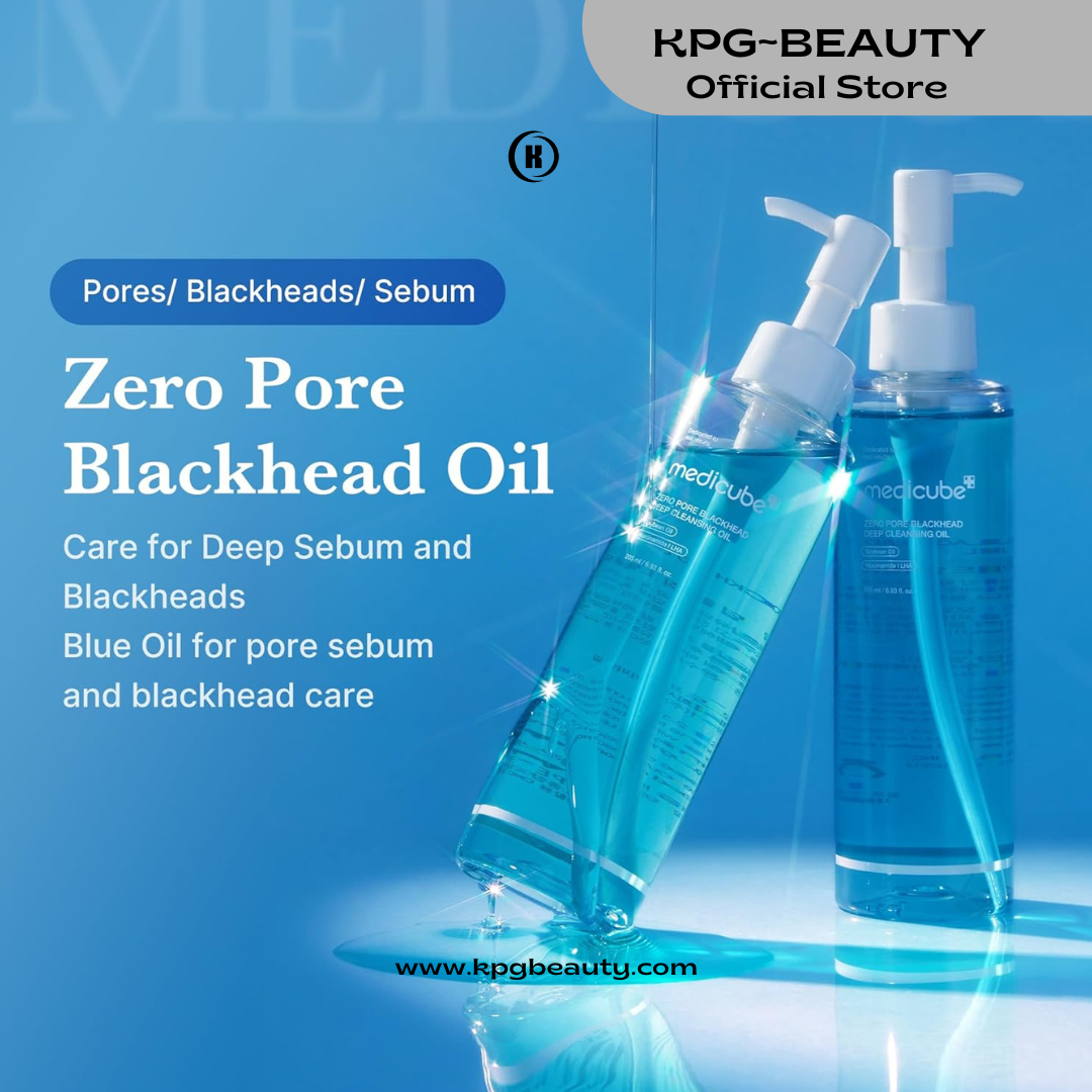 medicube Zero Pore Blackhead Deep Cleansing Oil | Makeup Remover for all skin types, Daily Moisture Facial Cleanser, Low-Irritation | Korean Skin Care (205ml / 6.93 fl.oz)