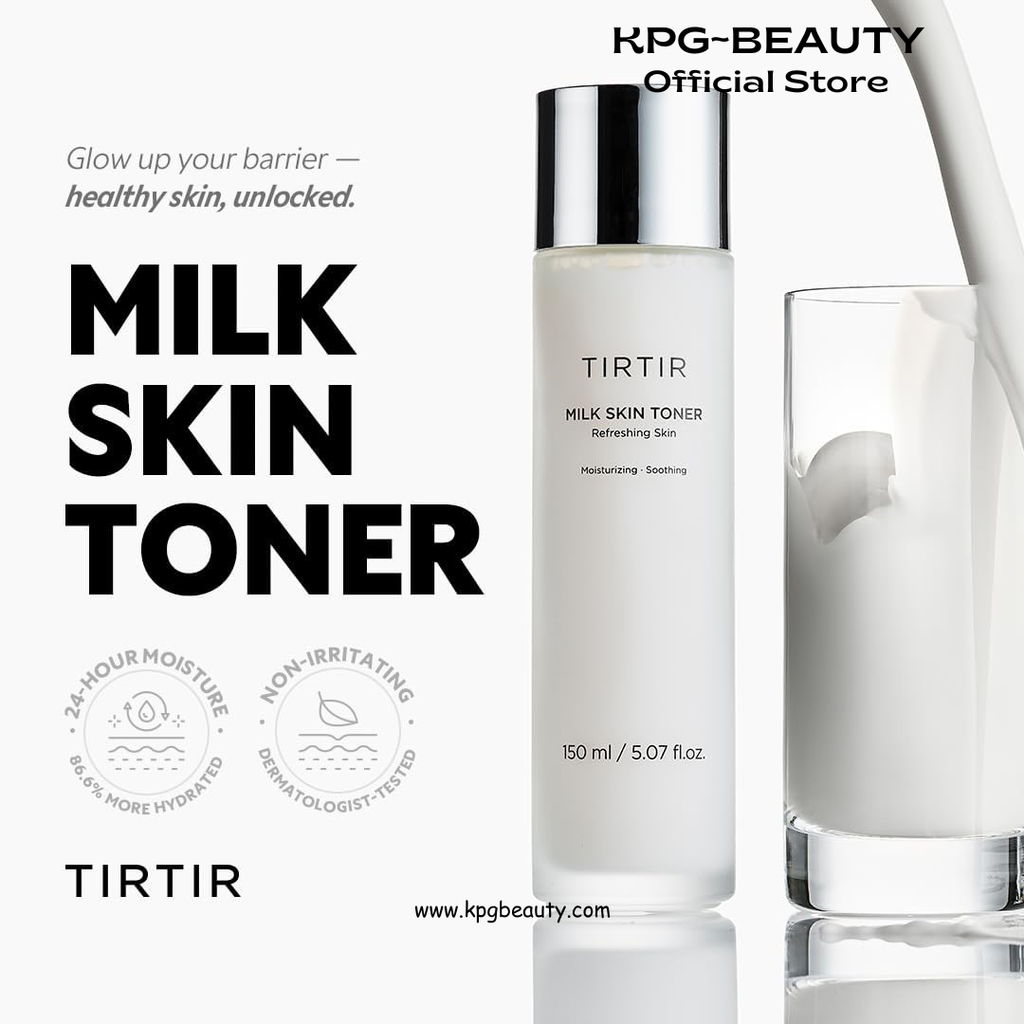 TIRTIR Milk Skin Rice Toner - Deep Moisturizing, Hydrating and Refreshing for face, Niacinamide, Ceramide, Rice Bran Extract, Nature-Oriented Ingredients, Korean Skin Care, Vegan, 150ml TIRTIR