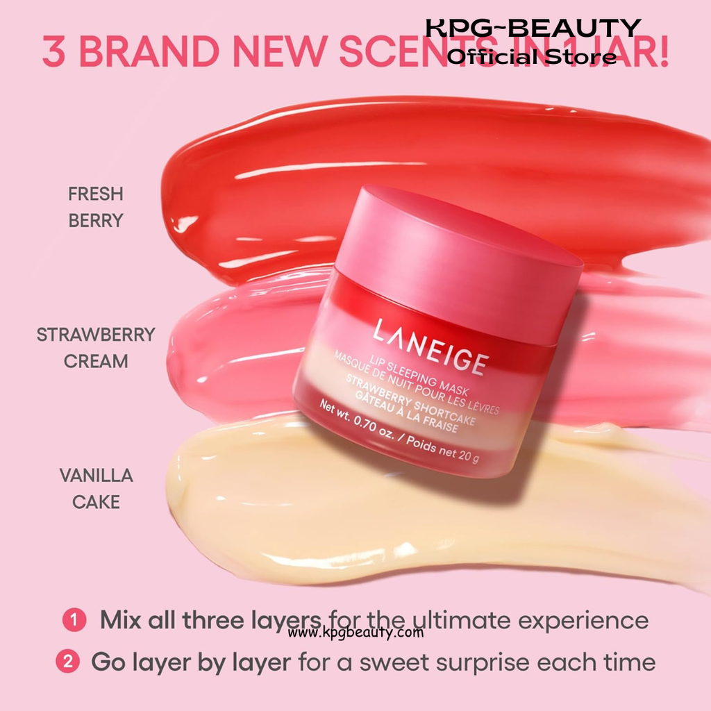 LANEIGE Lip Sleeping Mask 20gm: Nourish, Hydrate, Vitamin C, Murumuru & Shea Butter, Antioxidants, Flaky, Dry Lips LANEIGE