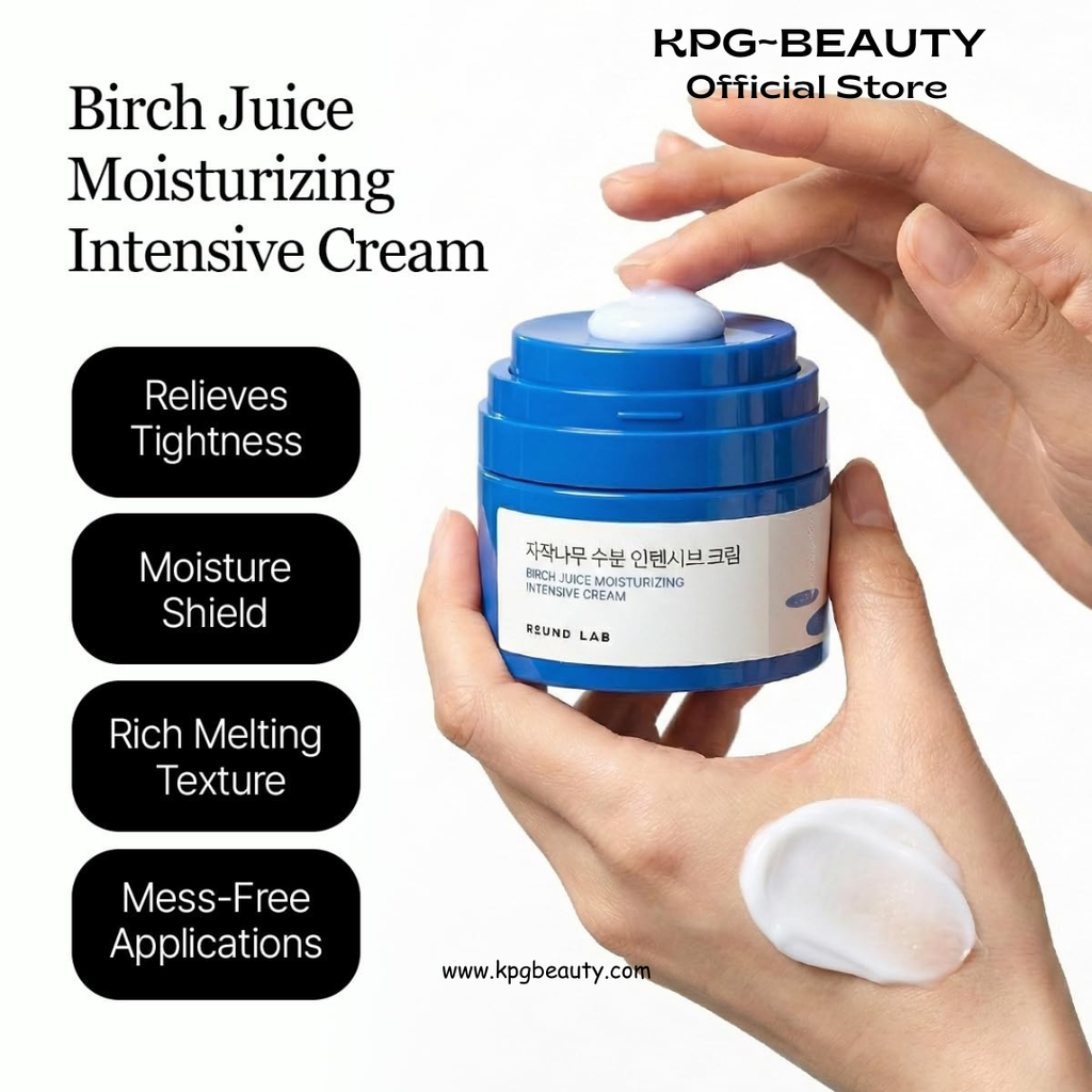 ROUND LAB Birch Juice Moisturizing Intensive Cream 1.69 Fl Oz, Deep Hydration Face Cream with Birch Sap and Hyaluronic Acid, Moisture Barrier Care, Rich but Non-Greasy Texture, Korean Skincare Round Lab