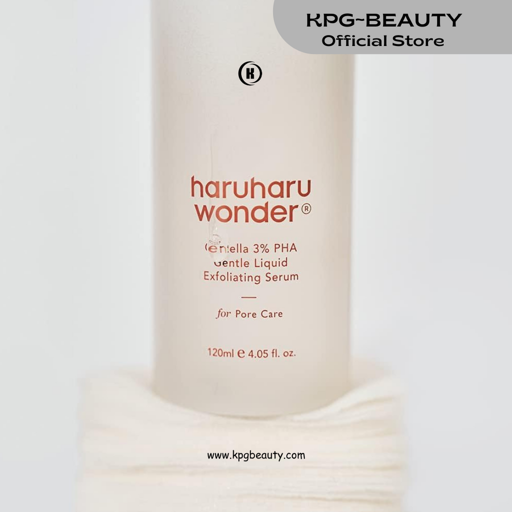haruharu wonder Centella 3% PHA Gentle Liquid Exfoliating Serum 4.06 fl oz, Gentle Exfoliator, Formula for Sensitive Skin, Glow Facial Serum, Vegan, Cruelty Free, Korean Skincare