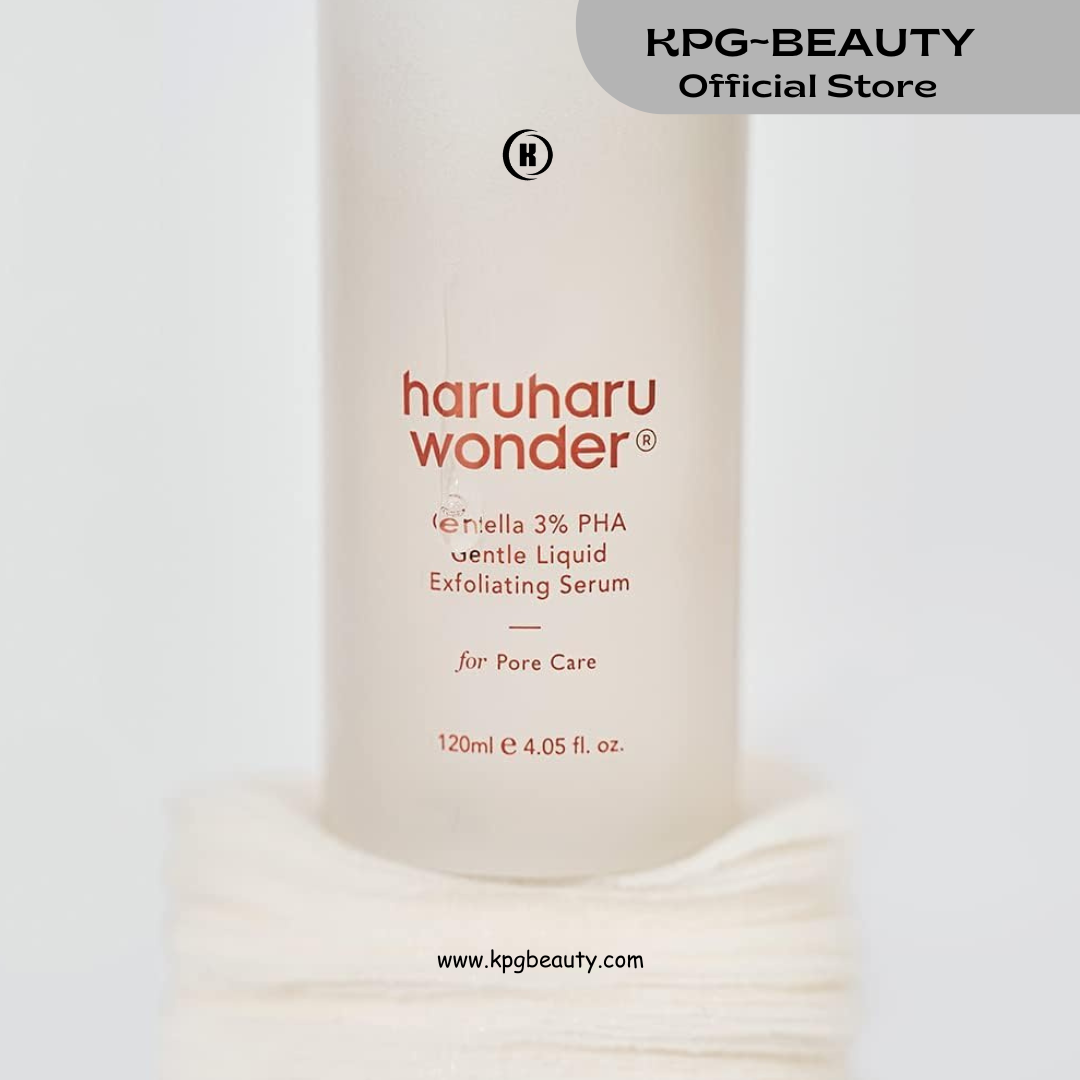 haruharu wonder Centella 3% PHA Gentle Liquid Exfoliating Serum 4.06 fl oz, Gentle Exfoliator, Formula for Sensitive Skin, Glow Facial Serum, Vegan, Cruelty Free, Korean Skincare