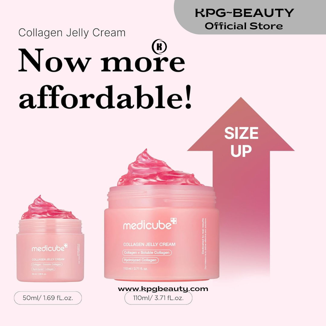 Medicube Collagen Jelly Cream- Niacinamide & Freeze-Dried Hydrolyzed Collagen-Boosts skin barrier hydration & gives 24h Glow & Firmer looking skin | No artificial color, Korean skincare 110 ml