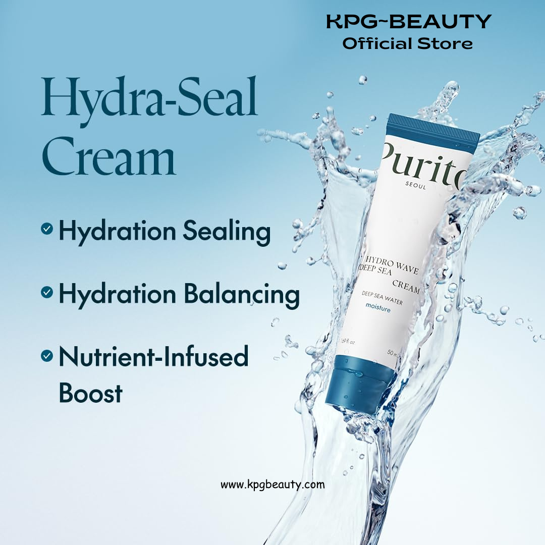 PURITO Deep Sea Cream, Hydration, Lightweight, for All Skin Types, Daily Face Moisturizer, Vegan & Cruelty-Free, Korean Skin Care, 50ml Purito Seoul