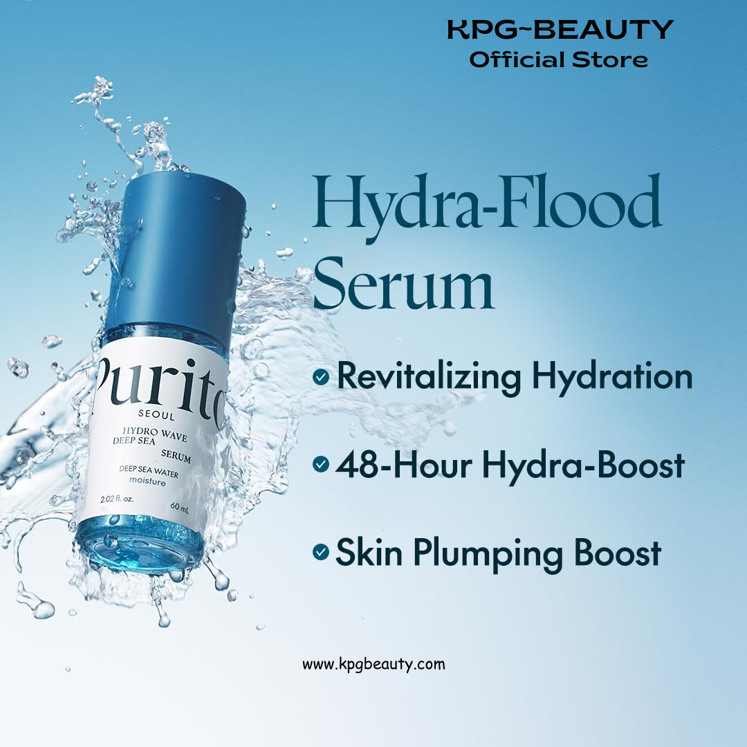 PURITO Deep Sea Serum | Deep Sea Water 66% + Marine Complex + Snow Mushirooms | Facial Serum | for Hydration, Skin Plumping | Lightweight & Non-Greasy Texture | Korean skincare, 60mL Purito Seoul