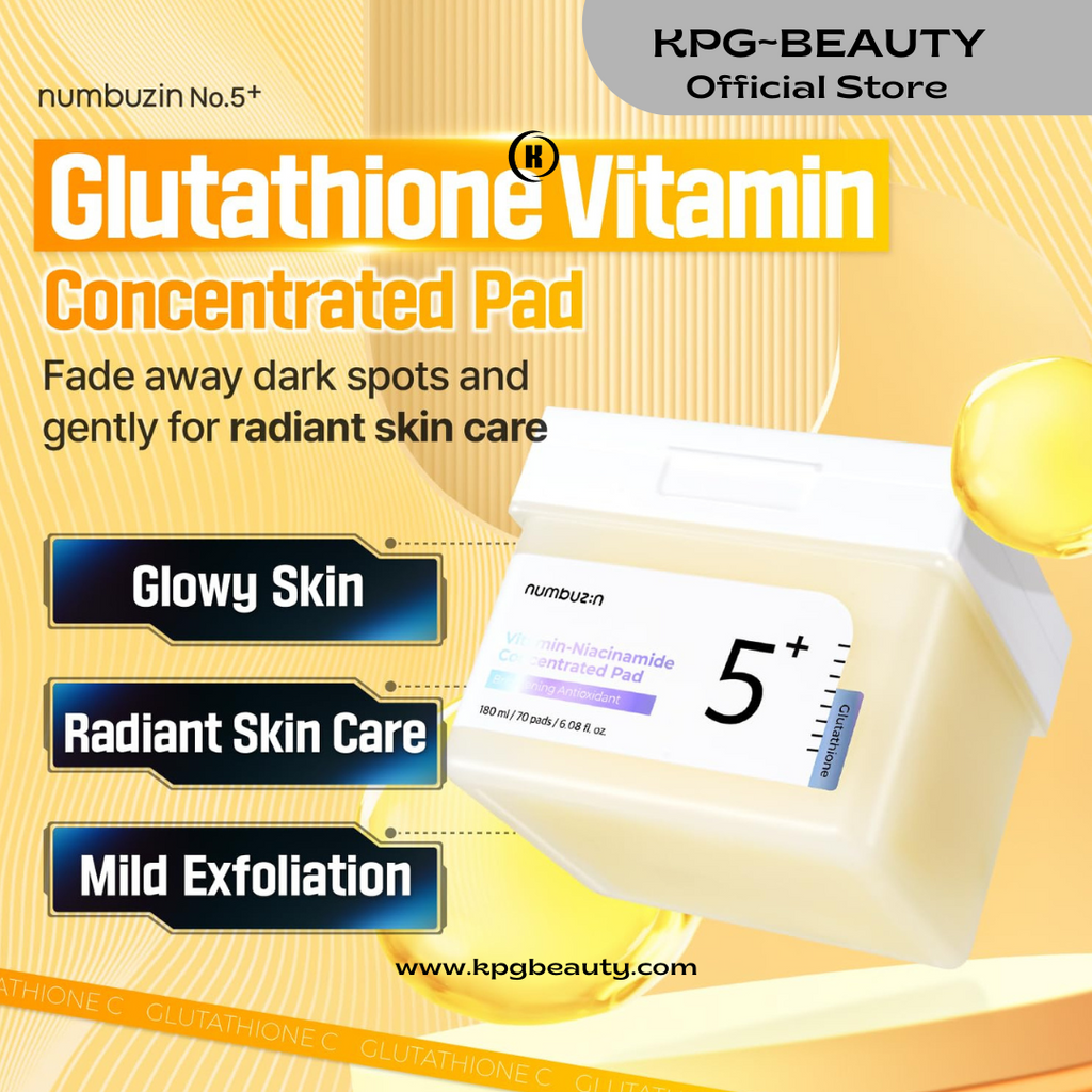 numbuzin No.5 Toner Pads | Vitamin-Niacinamide Concentrated Pad | Double-Sided | Glutathione, Niacinamide, PHA & LHA | Exfoliation, Hyperpigmentation Care | 70 Pads/180 ml