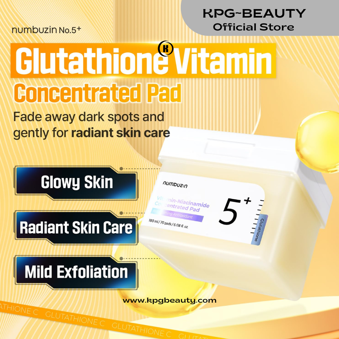numbuzin No.5 Toner Pads | Vitamin-Niacinamide Concentrated Pad | Double-Sided | Glutathione, Niacinamide, PHA & LHA | Exfoliation, Hyperpigmentation Care | 70 Pads/180 ml