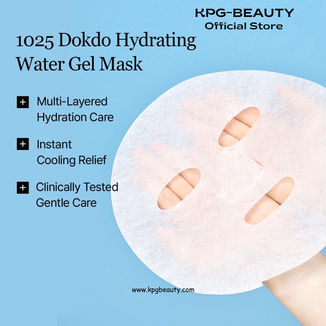 ROUND LAB 1025 Water Gel Hydration Mask(10) | Hydration locking, Cooling, Rejuvenating, Easy layering, Unscented for sensitive skin (10MASKS) Round Lab