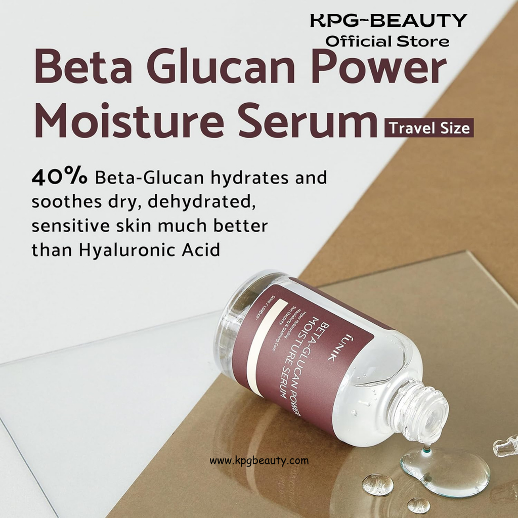 UNIK Beta-Glucan Edition Skincare Set (Cream 2.02 fl.oz. & Mini Serum 0.51 fl.oz.) - Featuring the Powerful Beta-Glucan to Moisturize, Revitalize, and Reinforce the Skin with EWG-Green Ingredients IUNIK