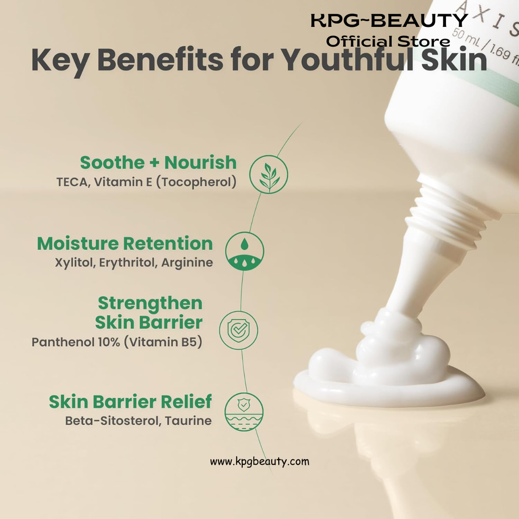 AXIS-Y Panthenol 10 Skin Smoothing Shield Cream - Daily Facial Moisturizer Barrier Cream for Long Lasting Hydration & Soothing - Vegan Korean Skin Care Face Lotion (1.69 fl. oz.) AXIS-Y