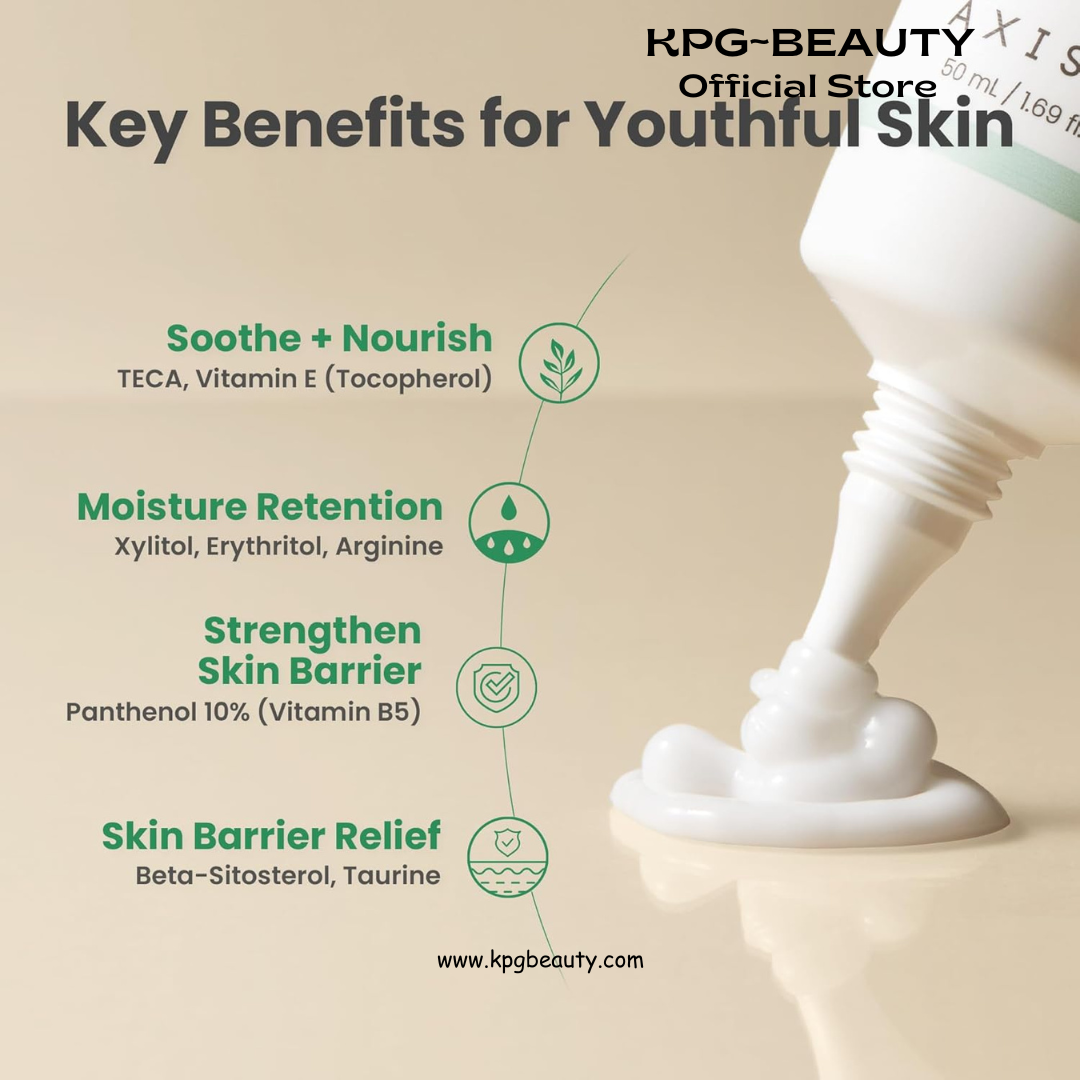 AXIS-Y Panthenol 10 Skin Smoothing Shield Cream - Daily Facial Moisturizer Barrier Cream for Long Lasting Hydration & Soothing - Vegan Korean Skin Care Face Lotion (1.69 fl. oz.) AXIS-Y