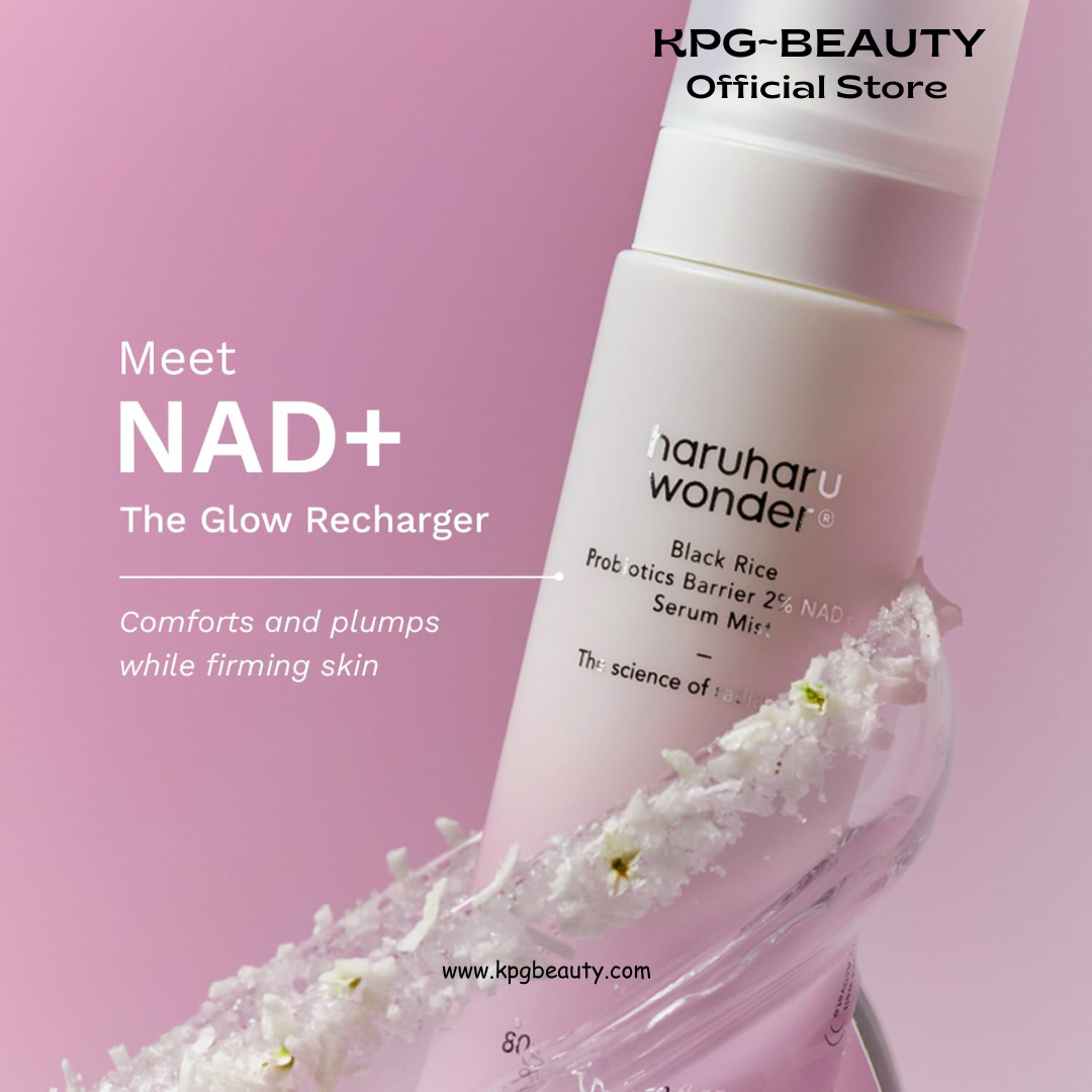 haruharu Wonder Black Rice Probiotics 2% NAD+ Serum Mist, Ultra-Fine Mist, Hydrating & Plumping, Barrier Support, Sensitive Skin, Ceramide, Korean Skincare, Vegan, 80ml HARUHARU WONDER