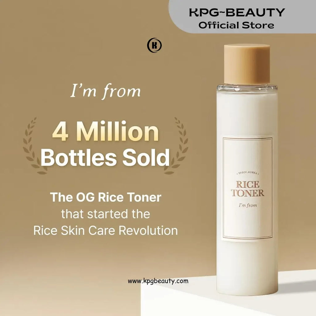 I'm from Rice Toner, Milky Toner for Glowing Skin, Korean Rice, Glow Essence with Niacinamide 150 ML KPG BEAUTY - KPGBEAUTY