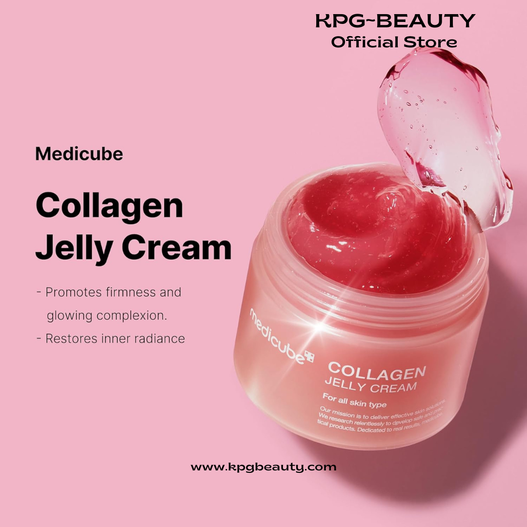 Medicube Collagen Jelly Cream- Niacinamide & Freeze-Dried Hydrolyzed Collagen - Boosts skin's barrier hydration and gives 24h Glow & Lifted Look - Korean skincare