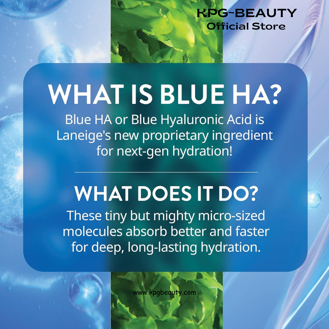 LANEIGE Water Bank Blue Hyaluronic Serum 50ML: Hydrating Face Serum with Peptide & Green Tea Enzyme to Improve Skin Firmness & Radiance LANEIGE
