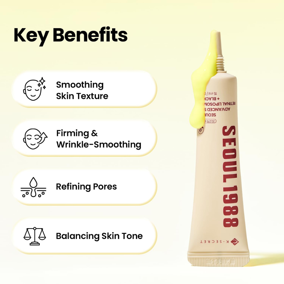 K-SECRET SEOUL 1988 Retinal Advanced Shot – Formulated with 22,275 Spicules and Advanced Retinal Liposome 12% | Fine Lines and Skin Texture Care Serum | Korean Skincare, 15ml KSecret