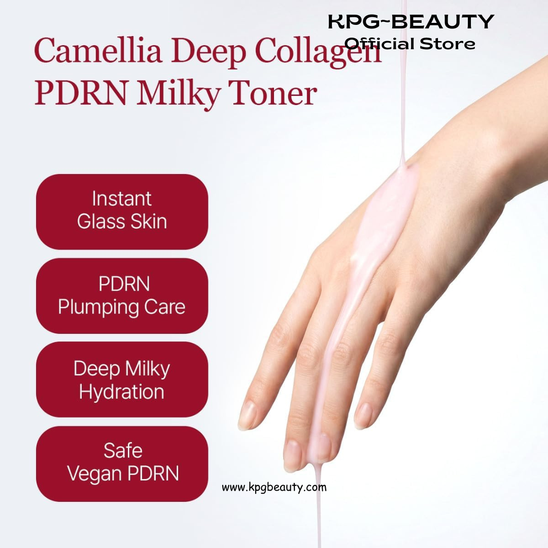 ROUND LAB Camellia Collagen PDRN Milky Toner 5.07 Fl Oz, Hydrating Elasticity-Boosting Glass Skin Toner with Low Molecular Collagen and Camellia Flower Extract, Milky Glow Texture, Korean Skincare Round Lab