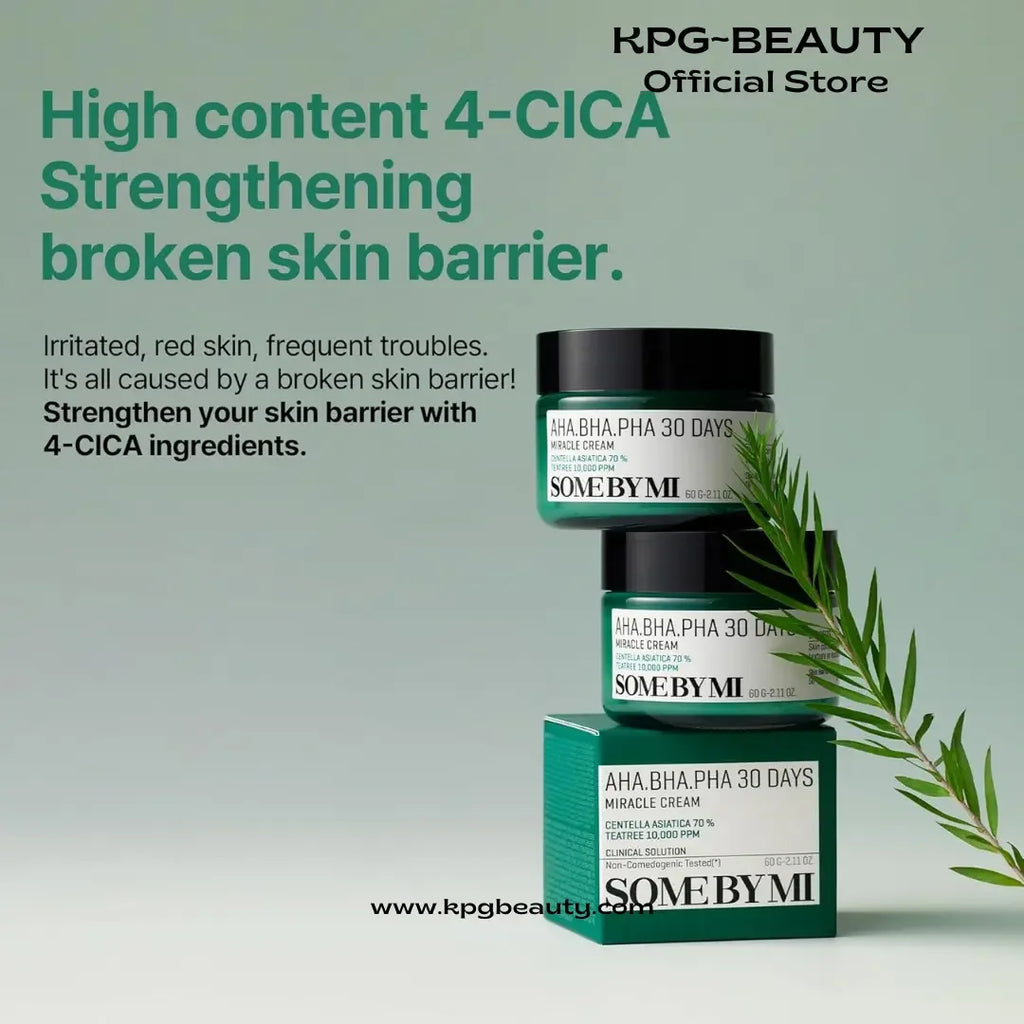 SOME BY MI AHA BHA PHA 30 Days Miracle Cream -60ml -Clarifying Face Cream - Korean Skin Care - KPGBEAUTY