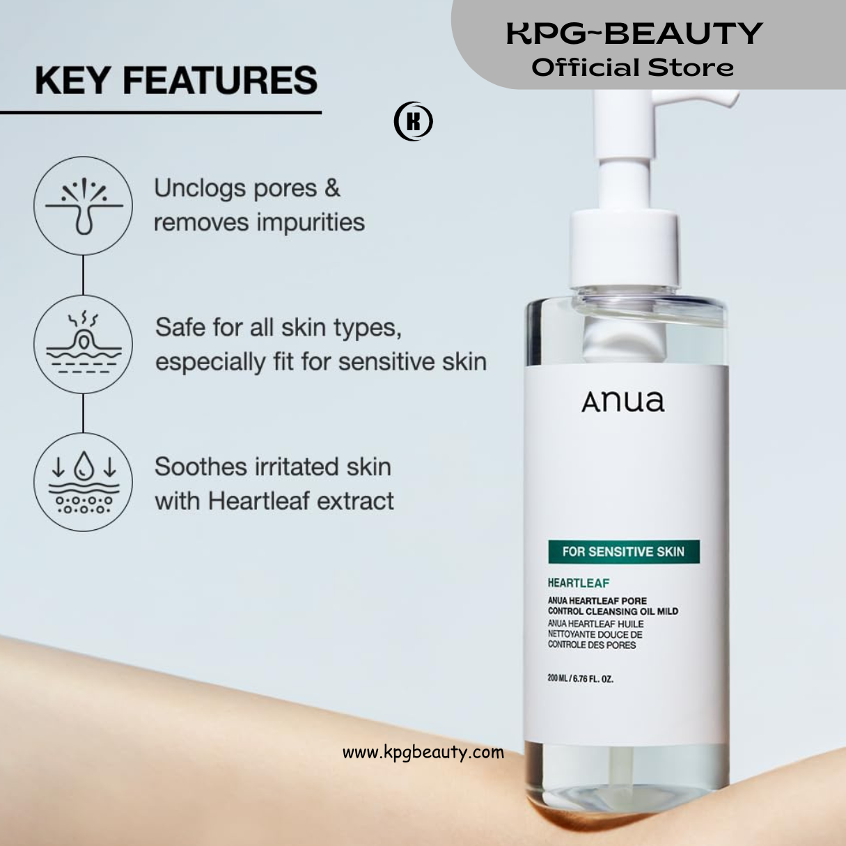 ANUA Gentle Double Cleanser Duo for Facial Cleansing : Heartleaf Pore Control Cleansing Oil Mild & Hydrating Gentle Foaming Cleanser for Double Cleansing, Daily Facial Cleanser, Korean Skincare