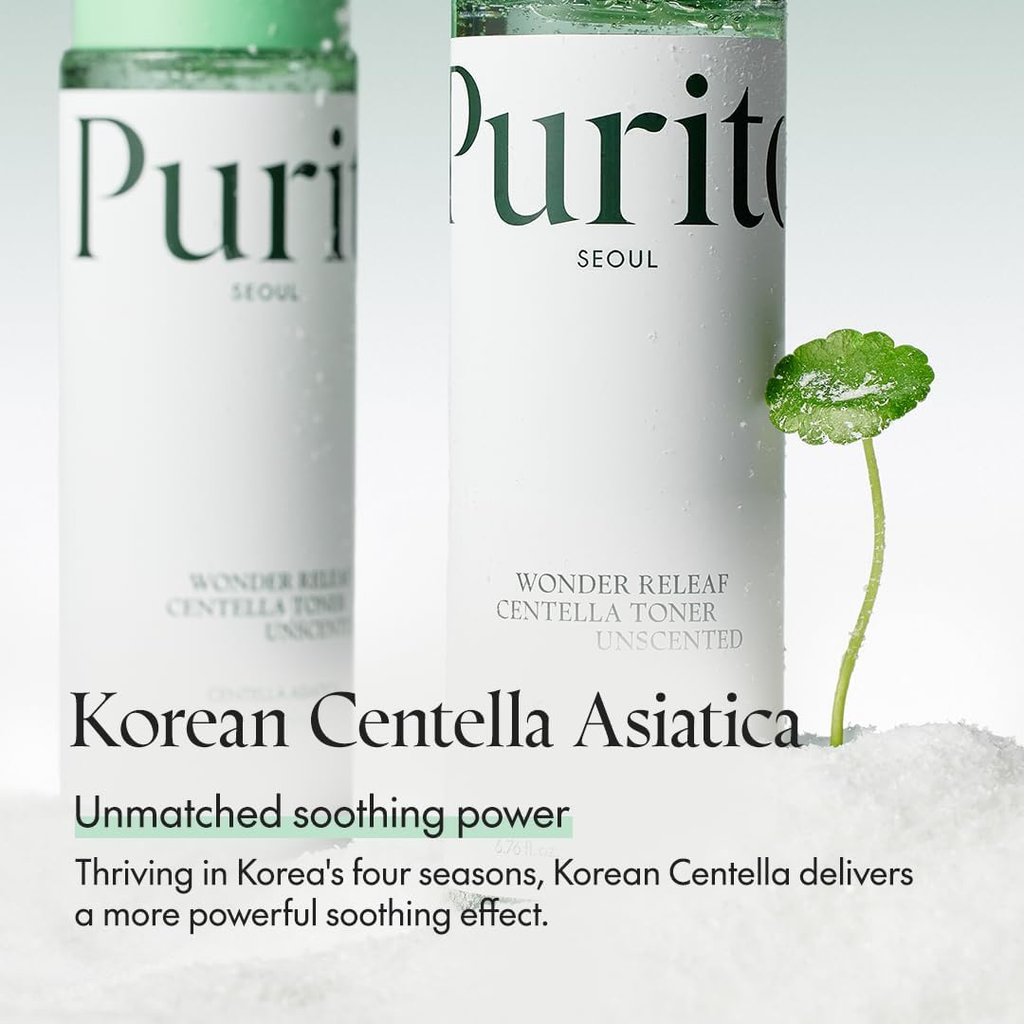 PURITO Seoul Wonder Releaf Centella Toner Unscented Korean Centella, for Sensitive Skin, Soothing, Facial Toner for face, K-Beauty, 200ml Purito Seoul