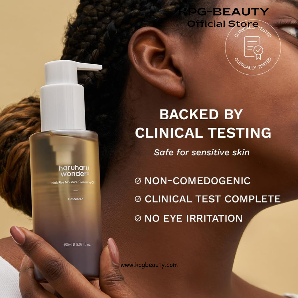 HARUHARU wonder Black Rice Moisture Cleansing Oil, Double Cleansing, Daily Makeup Remover, Pore Oil Cleanser, Korean Skincare, For sensitive, Non-comedogenic, 150ML HARUHARU WONDER