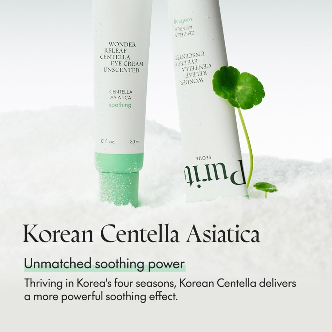 PURITO Centella Unscented Eye Cream, Korean Centella, for Sensitive Skin, Soothing, Facial Eye Cream for face, Dark Circles, Wrinkles, Puffiness, K-Beauty, Vegan & Cruelty-Free, 30ml Purito Seoul