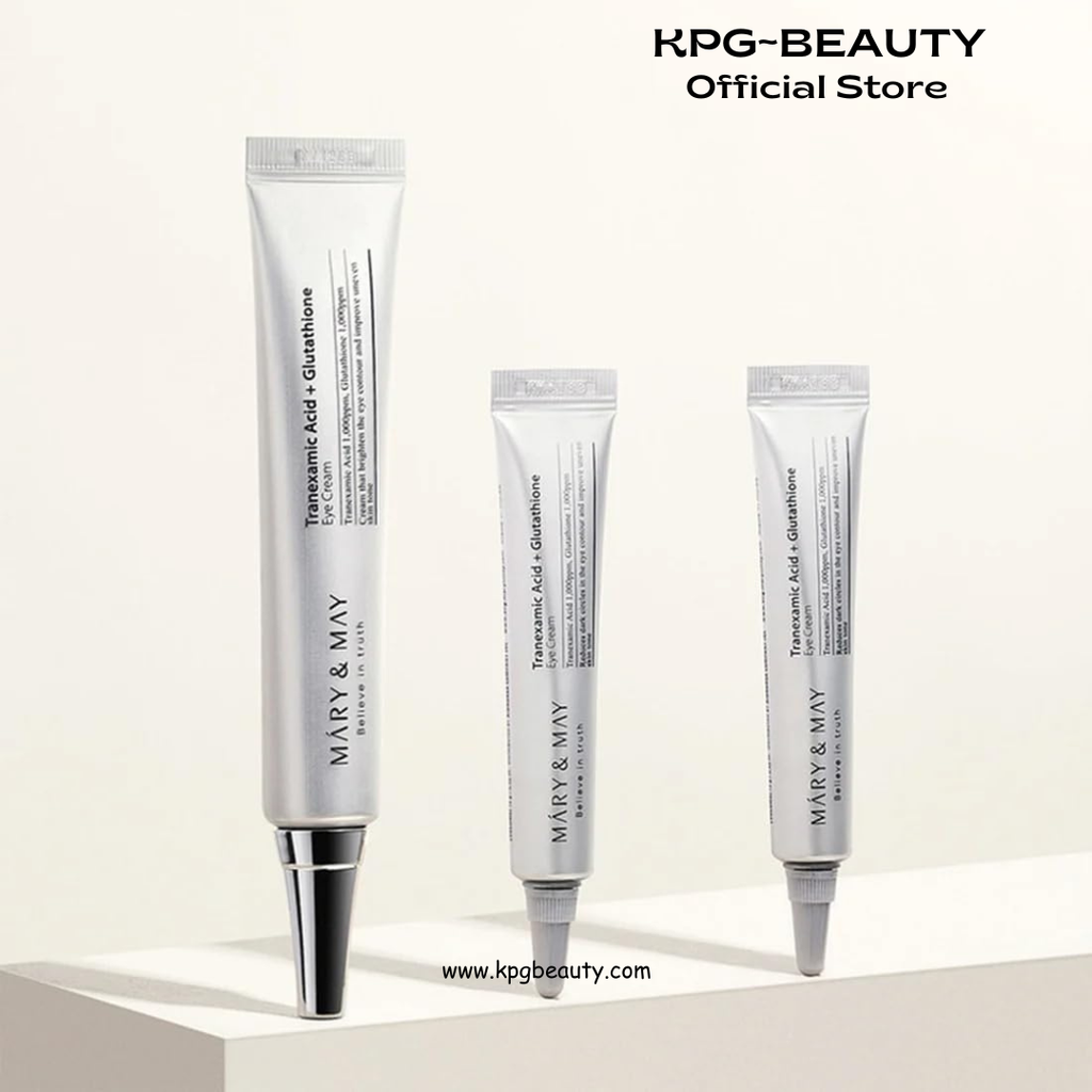 Mary & May Eye Cream Set 3-in-1 Anti-Dark Circle, Anti-Wrinkle, Brightening Under Eye Treatment for Puffy Eyes & Fine Lines with Glutathione Mary & May
