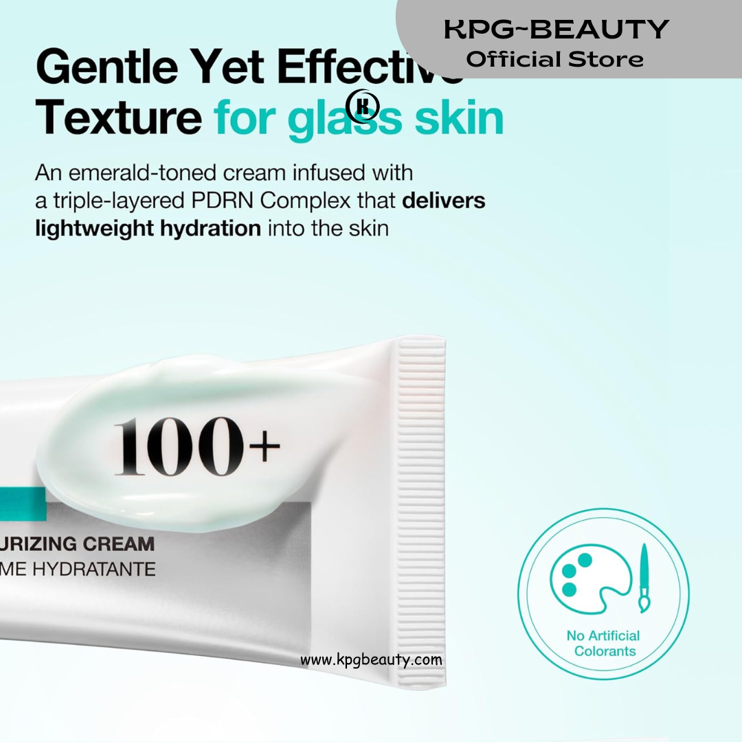 ANUA PDRN Hyaluronic Acid 100 Moisturizing Cream, Lightweight Hydrating Moisturizer with Salmon PDRN, Hyaluronic acid, Collagen for Glass Skin, Korean Skin Care 60ml