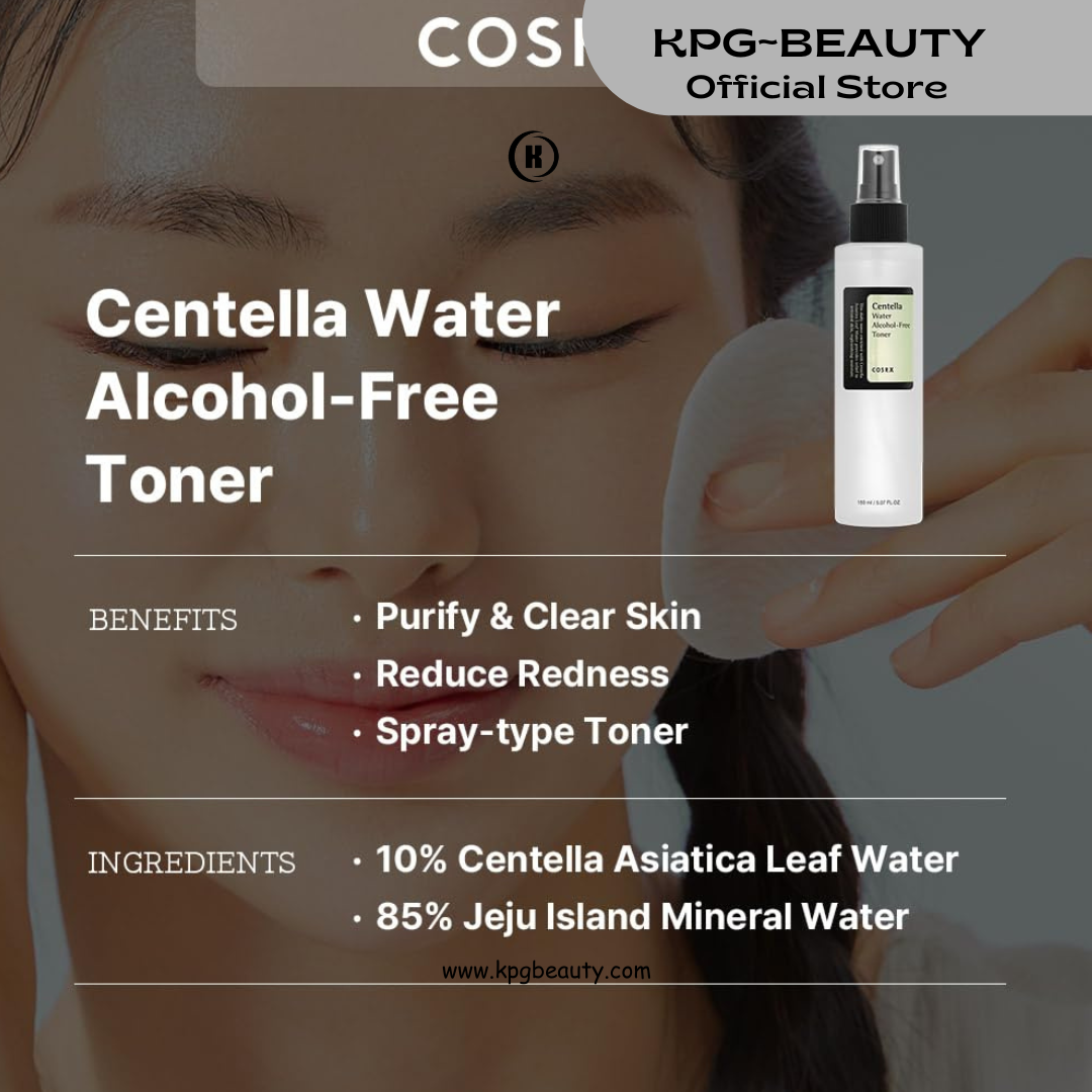 COSRX Alcohol-Free Cica Toner, 150ml / 5.07 fl.oz | Spray-type Korean Toner with Centella Asiatica for Hydrating & Soothing Redness | Korean Skin Care, Not Tested on Animals, Paraben Free KPG BEAUTY
