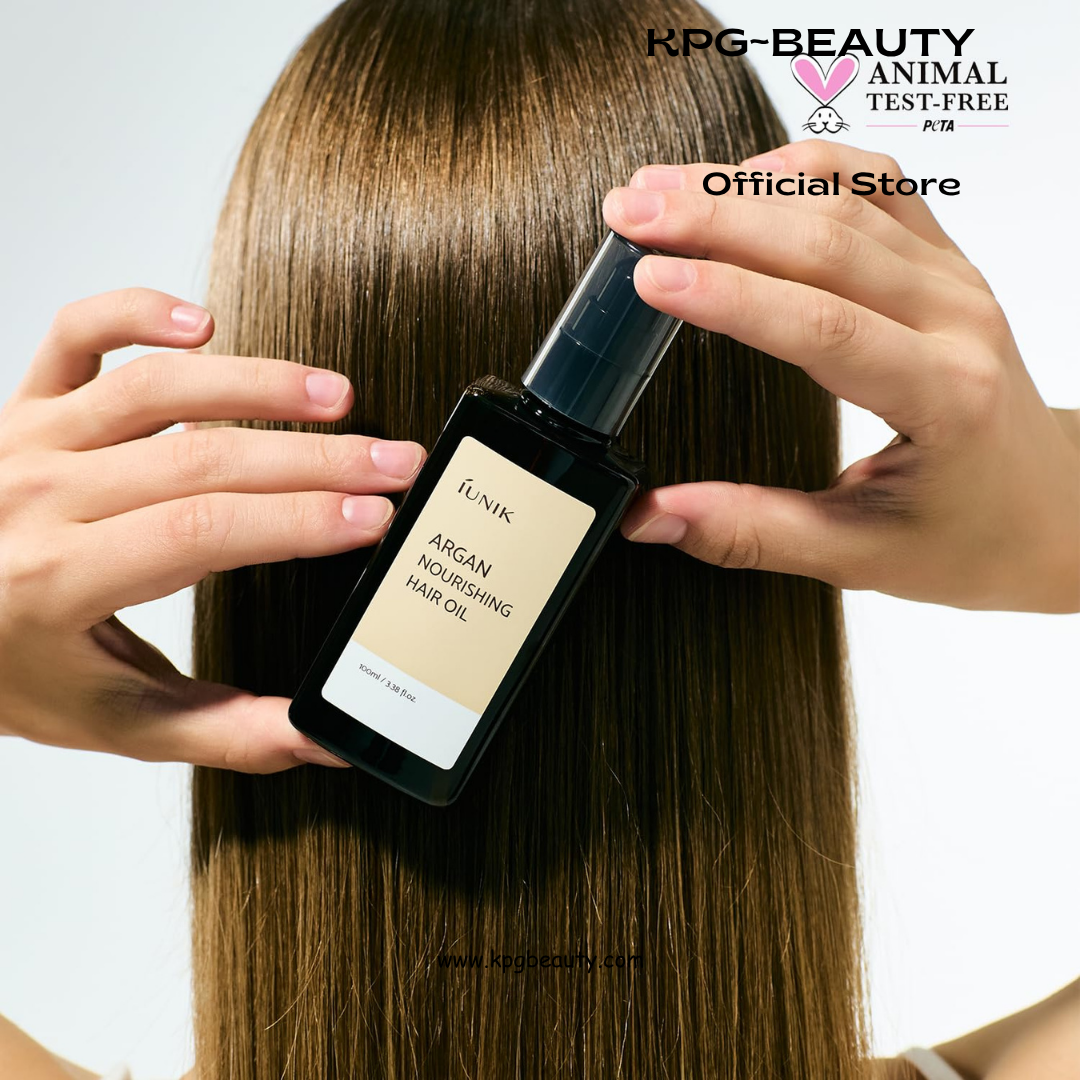 IUNIK Argan Nourishing Hair Oil – Argan Oil Lightweight Nourishing Hair Treatment for Dry & Damaged Hair, Anti-Frizz Deep Conditioning Care, 100ml IUNIK