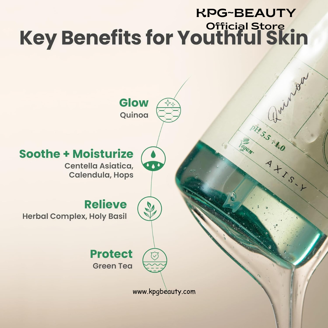AXIS-Y Quinoa One Step Balanced Gel Cleanser - Deep Hydrating Makeup Remover Facial Cleansing Gel - Vegan Korean Skin Care Face Wash for All Skin Types (6.08 fl. oz.) AXIS-Y