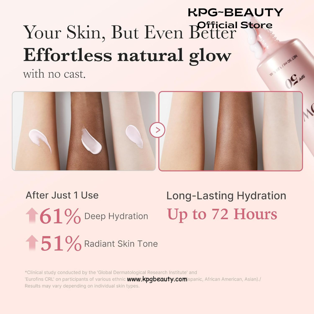 medicube No Cast Just Glow Collagen Sunscreen | SPF 50 Broad Spectrum Face Sunscreen | Lightweight, Non-Sticky, Hydrating Formula | Peptide, Cica for Soothing & Glow | Korean Skincare Medicube
