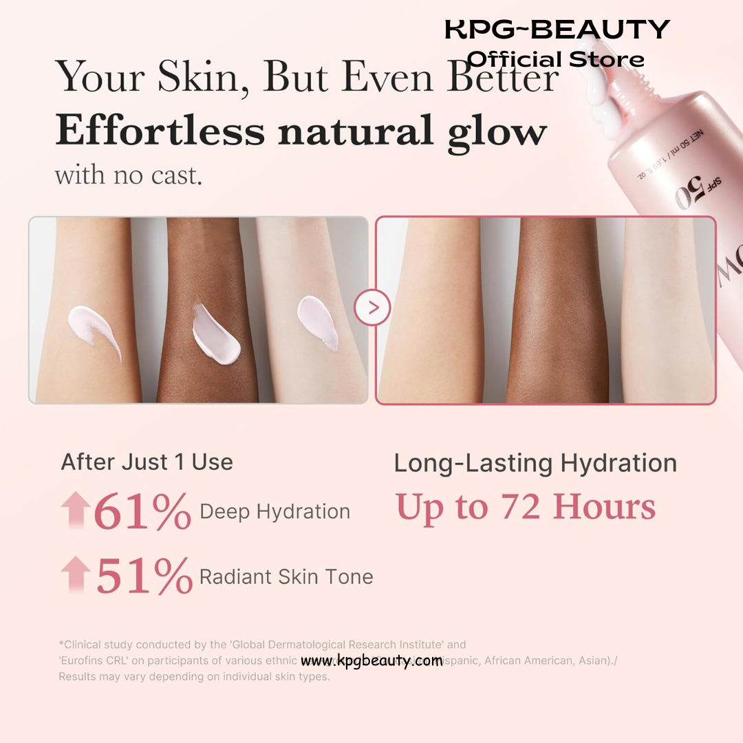 medicube No Cast Just Glow Collagen Sunscreen | SPF 50 Broad Spectrum Face Sunscreen | Lightweight, Non-Sticky, Hydrating Formula | Peptide, Cica for Soothing & Glow | Korean Skincare Medicube