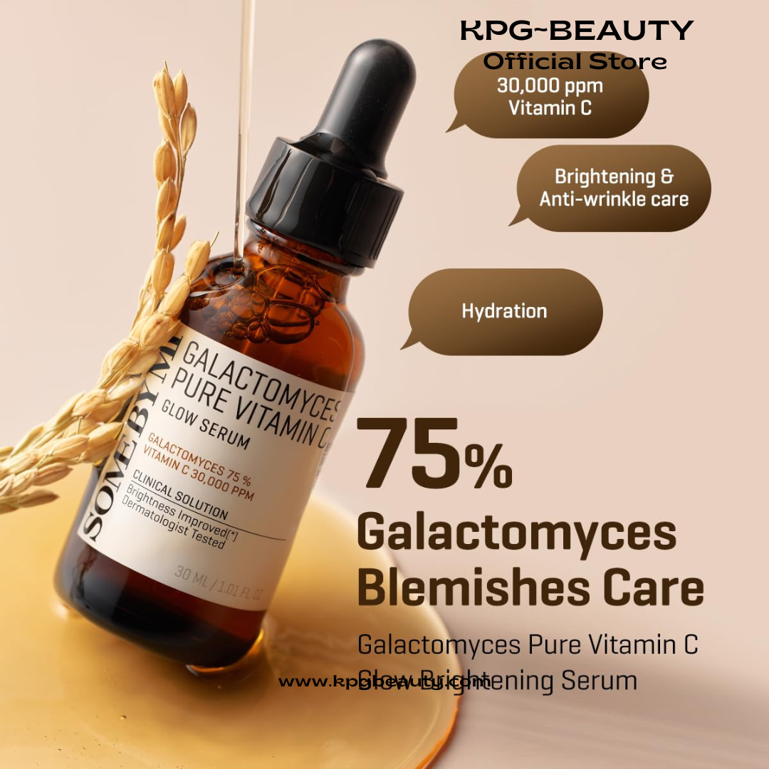 SOME BY MI Galactomyces Pure Vitamin C Glow Serum - 1.01Oz, 30ml - Korean Vitamin C Face Serum for Glow Glass Skin - Dark Spot Correcting Serum with Skin Texture and Elasticity Care - Korean Skin Care
