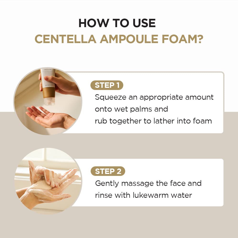 SKIN1004 Madagascar Centella Ampoule Low pH Foam Cleanser, Natural Soda Powder Coconut Surfactant and EWG Green Grade