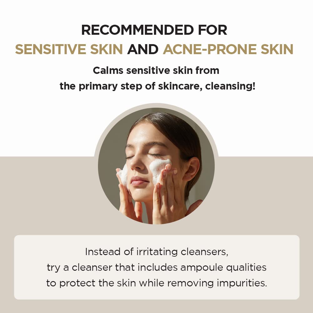 SKIN1004 Madagascar Centella Ampoule Low pH Foam Cleanser, Natural Soda Powder Coconut Surfactant and EWG Green Grade