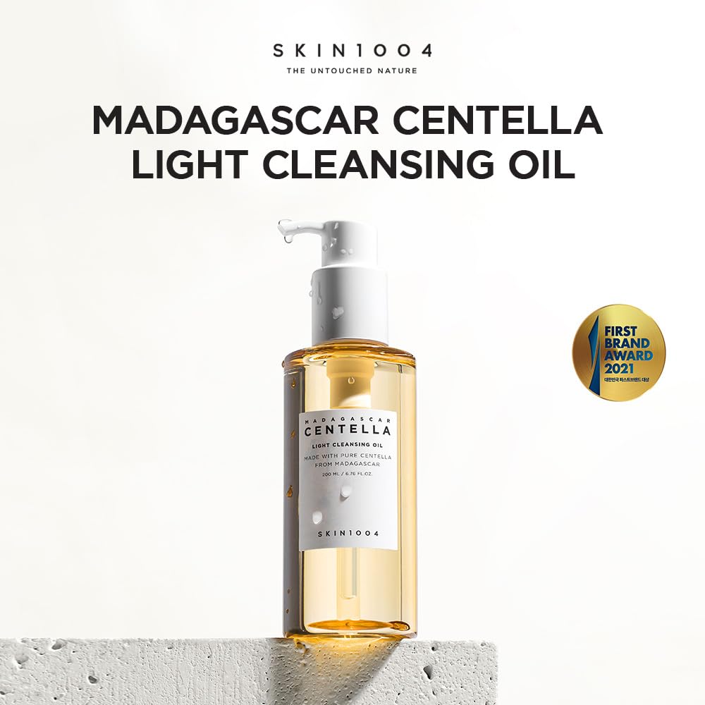 SKIN1004 Madagascar Centella Light Cleansing Oil Gentle Oil Cleanser for Face, Korean Facial Cleanser