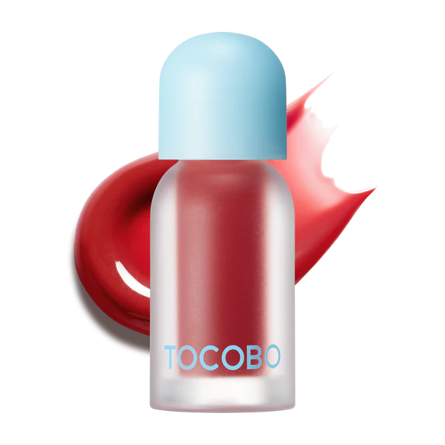 TOCOBO Juicy Berry Plumping Lip Oil 01 Chill Red – Korean Vegan Hydrating Lip Oil with Plant Oils for High Shine Gloss - Non Sticky Formula for All Skin Tones