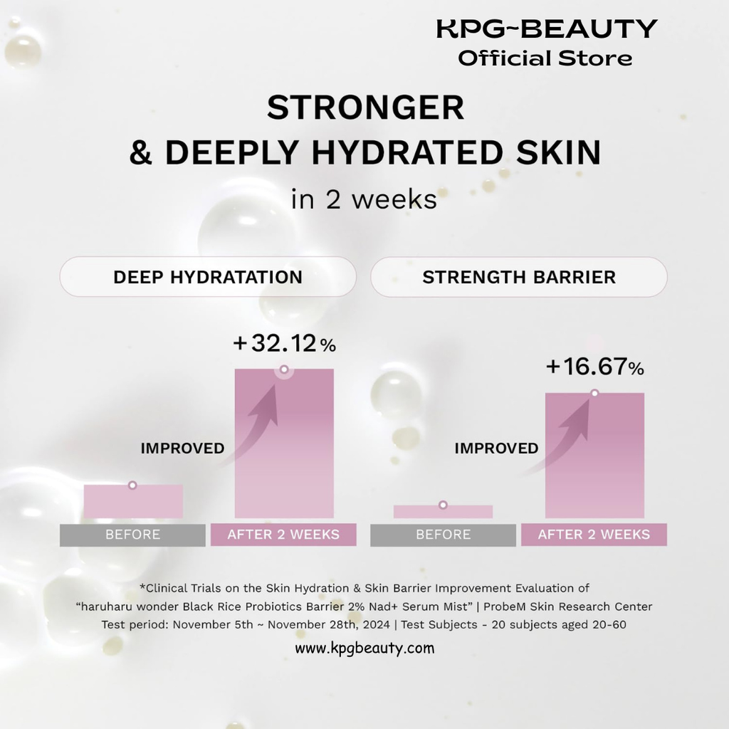 haruharu Wonder Black Rice Probiotics 2% NAD+ Serum Mist, Ultra-Fine Mist, Hydrating & Plumping, Barrier Support, Sensitive Skin, Ceramide, Korean Skincare, Vegan, 80ml HARUHARU WONDER
