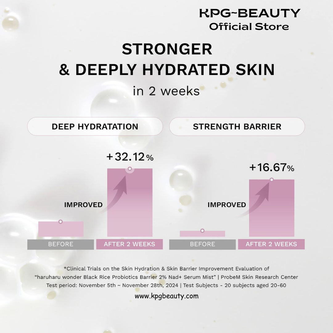 haruharu Wonder Black Rice Probiotics 2% NAD+ Serum Mist, Ultra-Fine Mist, Hydrating & Plumping, Barrier Support, Sensitive Skin, Ceramide, Korean Skincare, Vegan, 80ml HARUHARU WONDER