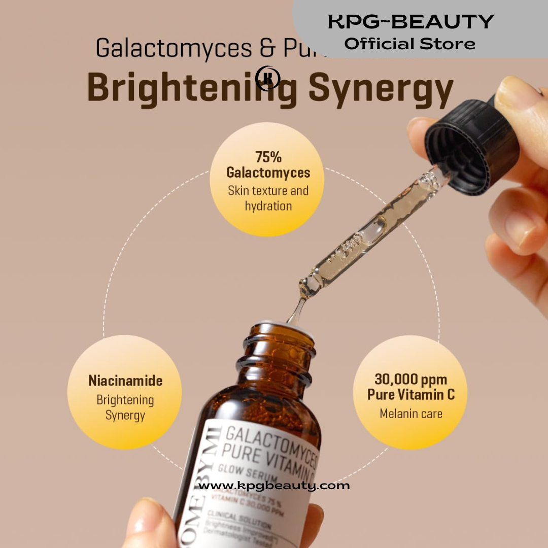 SOME BY MI Galactomyces Pure Vitamin C Glow Serum - 1.01Oz, 30ml - Korean Vitamin C Face Serum for Glow Glass Skin - Dark Spot Correcting Serum with Skin Texture and Elasticity Care - Korean Skin Care