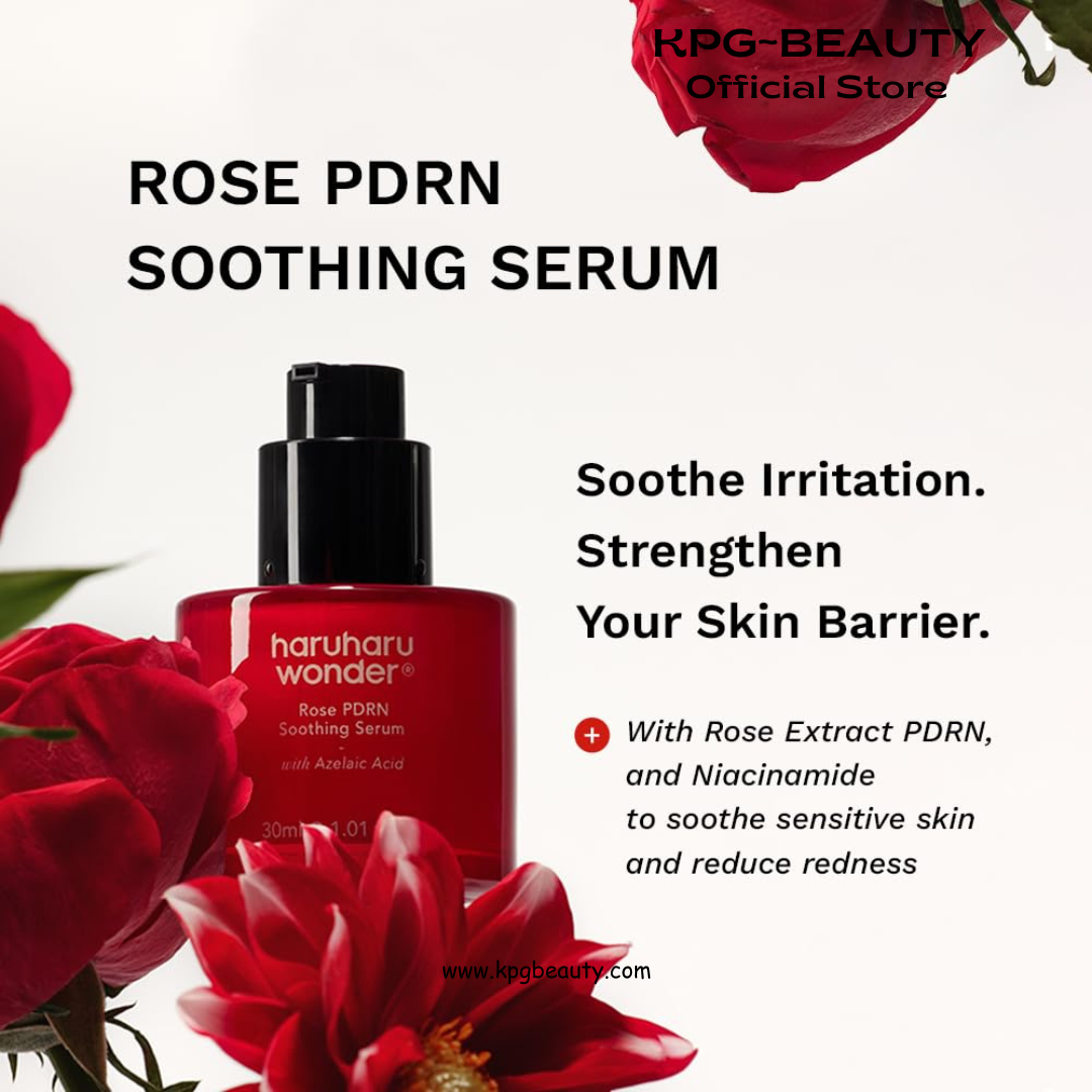 haruharu wonder Rose PDRN Soothing Serum with Azelaic Acid, Redness Relief, Barrier Repair, Bulgarian Rose, Lightweight Formula for Sensitive Skin, Fragrance Free, Korean Skincare, Vegan, 30ML HARUHARU WONDER