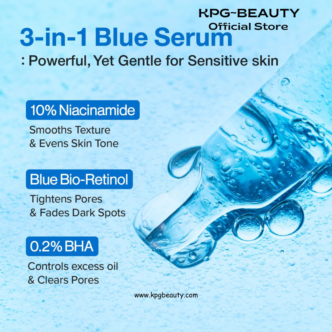 numbuzin No.3 retinol Serum | Blue Bio-Retinol Pore Refining Serum | Retinol Beginner, Tightening, Firming, BHA, Niacinamide, Peptide | 1.01 fl.0z (30ml) Numbuzin