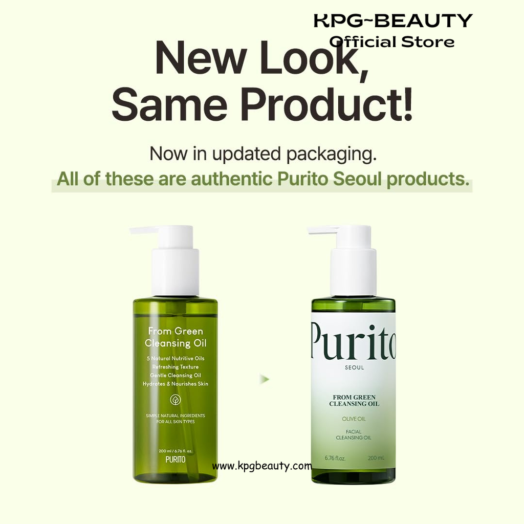PURITO From Green Cleansing Oil, Fragrance-Free Makeup Remover for Face & Eyes, Gentle Vegan Oil Cleanser for Sunscreen & Waterproof Makeup, Cruelty-Free Korean Skin Care, 6.76 fl.oz / 200ml Purito Seoul
